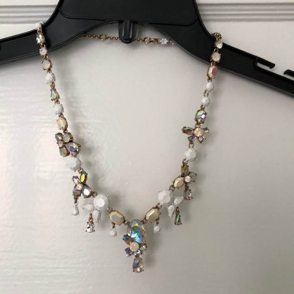 White and gold J. Crew necklace